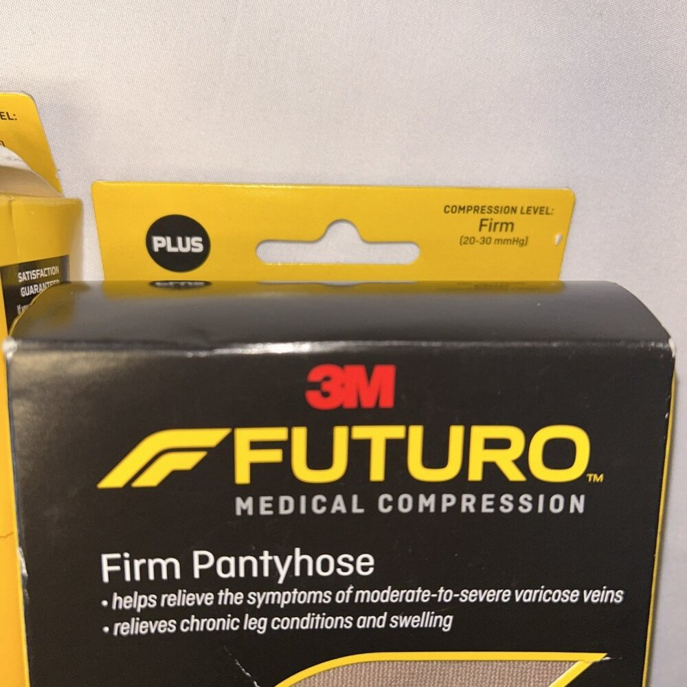 2x FUTURO Plus Size Firm Compression Pantyhose 20-30 mmHg - Picture 2 of 4